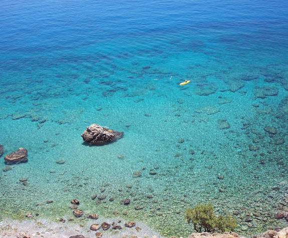 View of the beach of Ammoudara